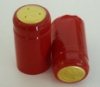 Holiday Red Shrink Capsules w/ Gold Top - 100 Pack